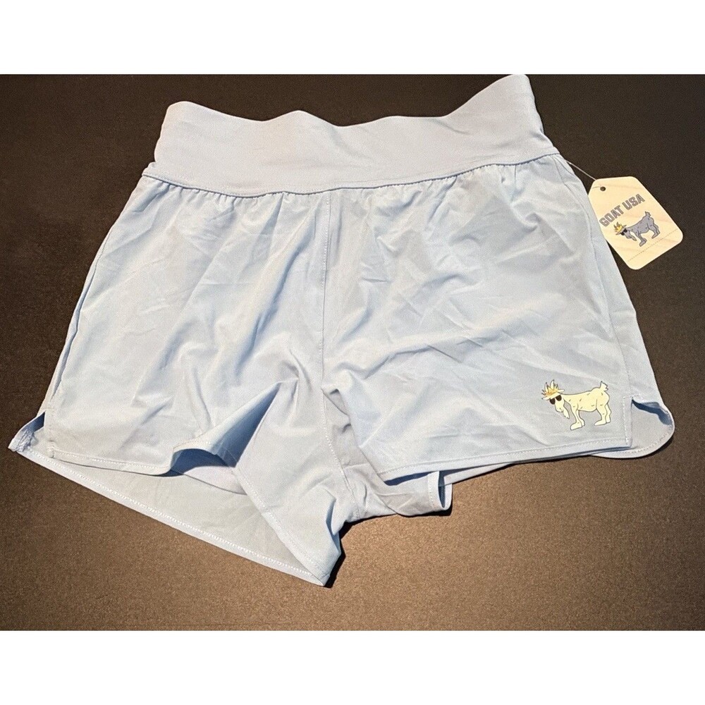 GOAT USA Womens Running Shorts Small Light Blue Crowned Goat Athletic NWT